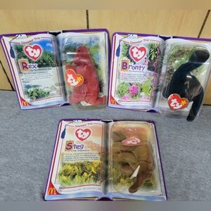 TY Beanies Dinasour Trio